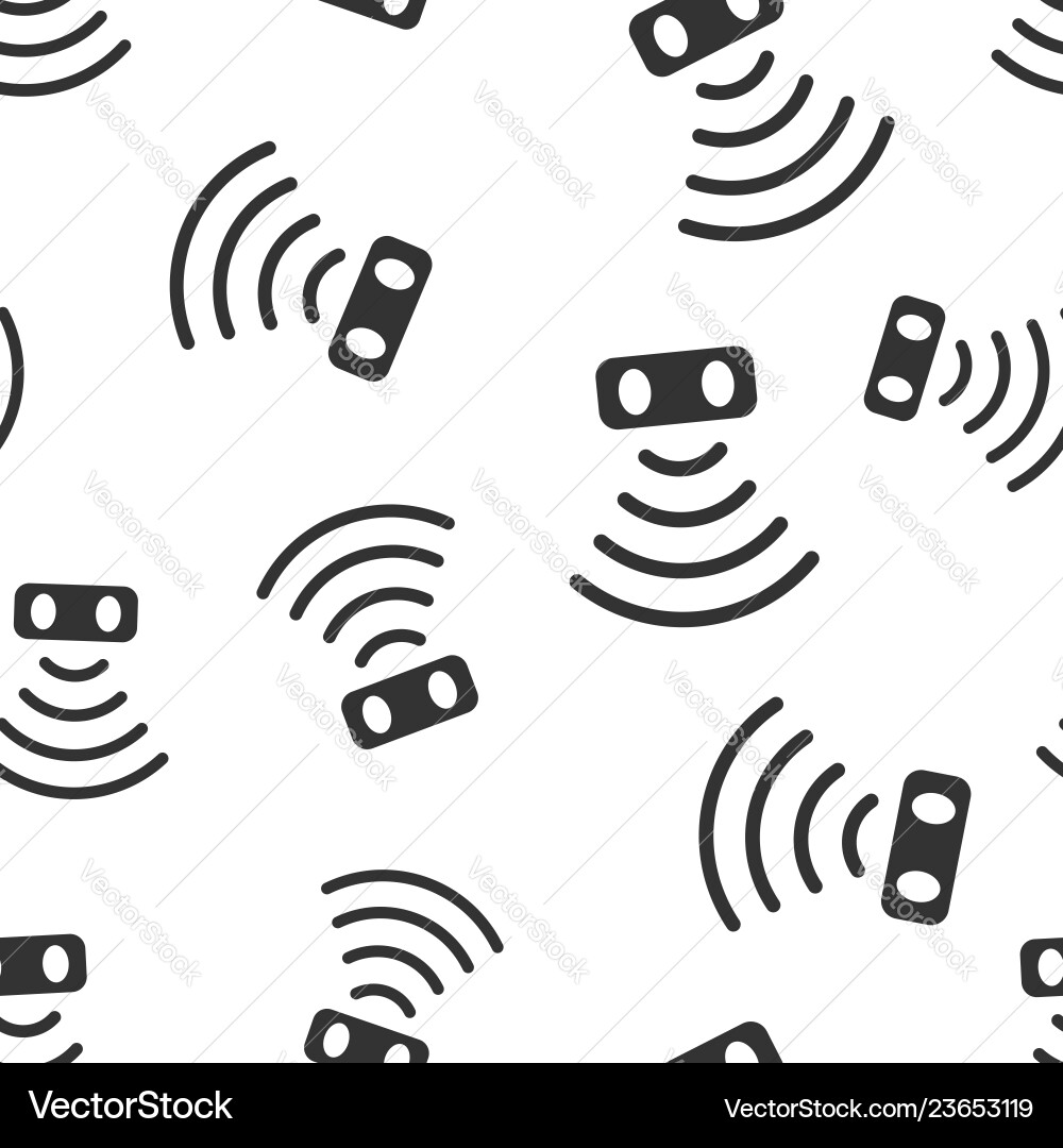 Motion sensor icon seamless pattern background vector image