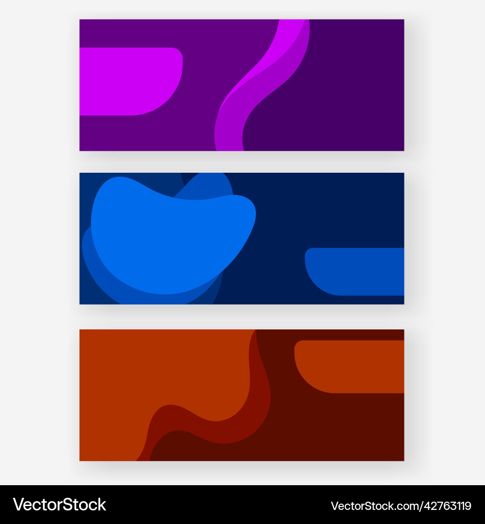 Multicolor banner templates for print offset Vector Image