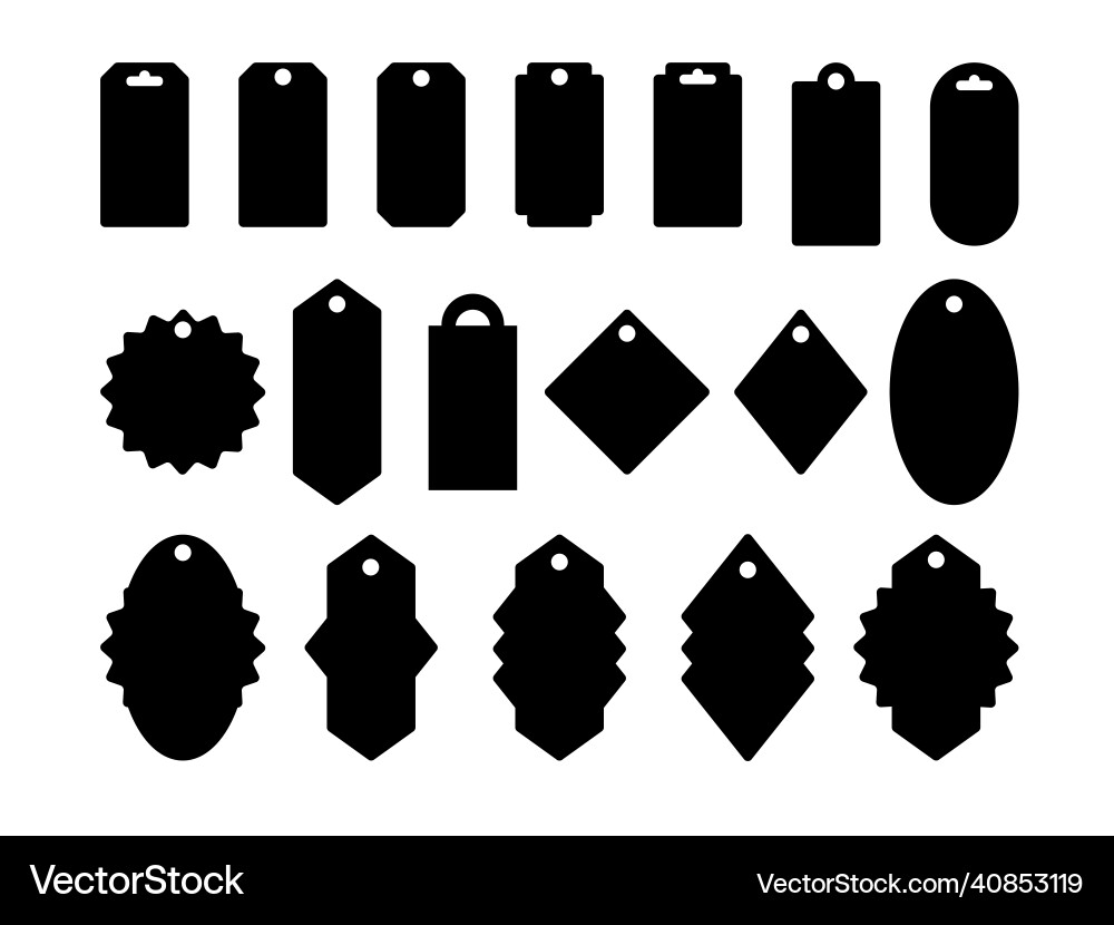 Paper art design with tags label template set Paper art design with tags label template set vector image