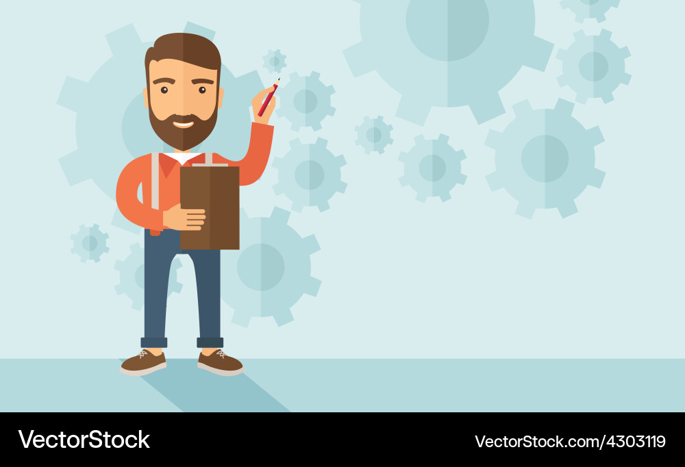 Presenting a report Vector Image