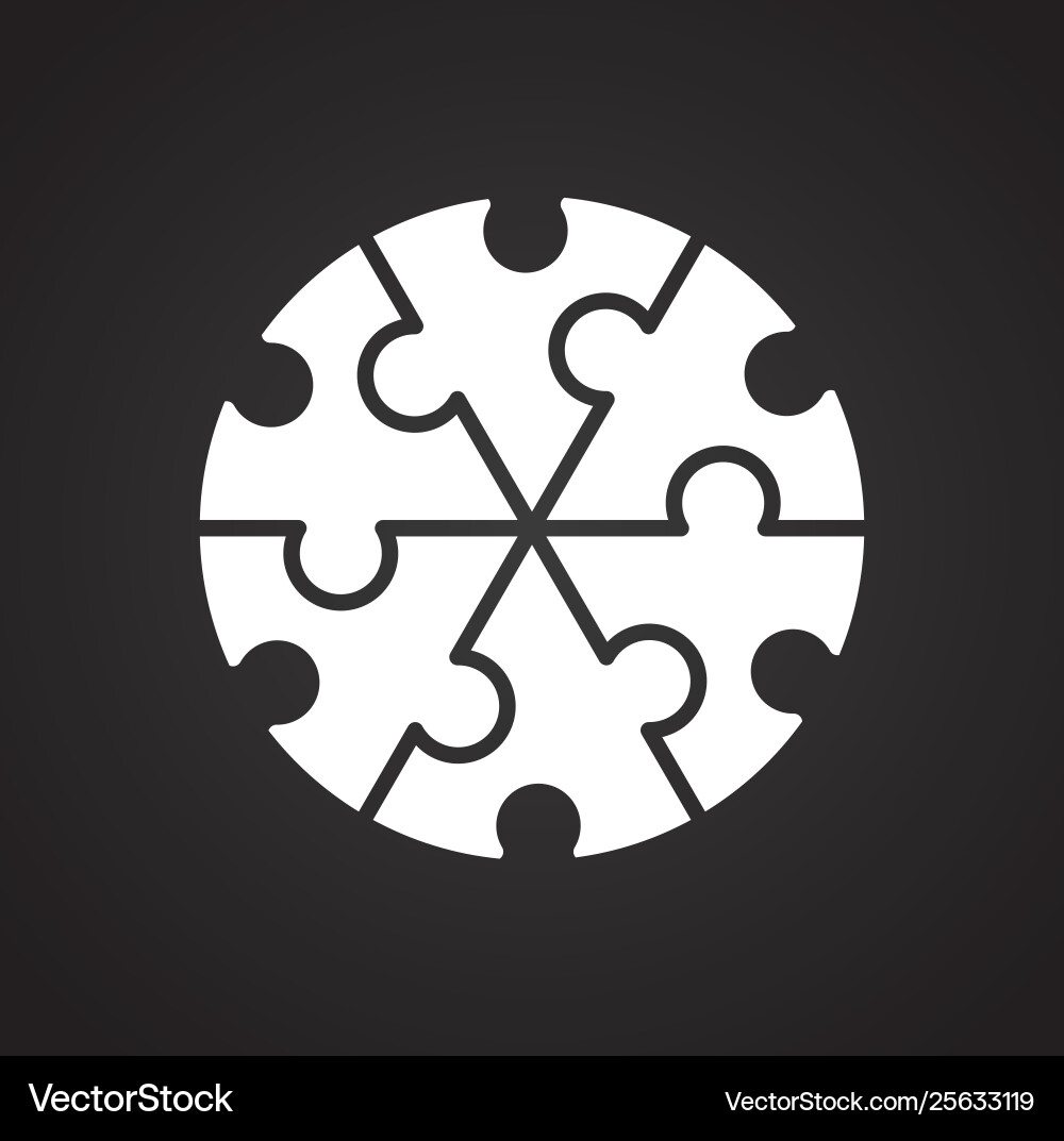 Puzzle icon on background for graphic and web Puzzle icon on background for graphic and web vector image