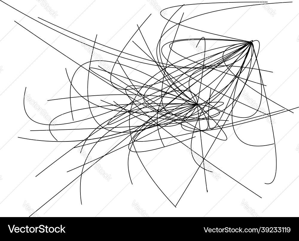 Random kurvig squiggly gewinkelte Linien Knotenschleife Random kurvig squiggly gewinkelte Linien Knotenschleife vektorbild
