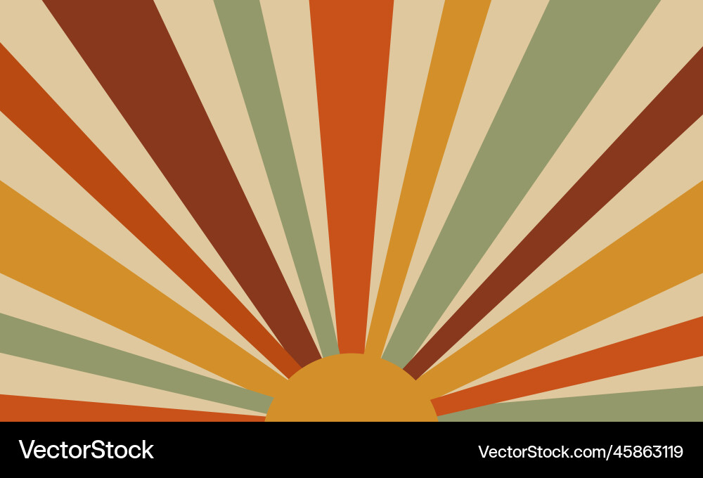 Retro groovy background abstract colourful Vector Image