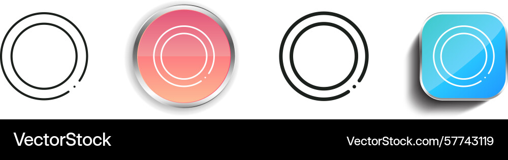 Road closed icon thin linear regular and button vector image
