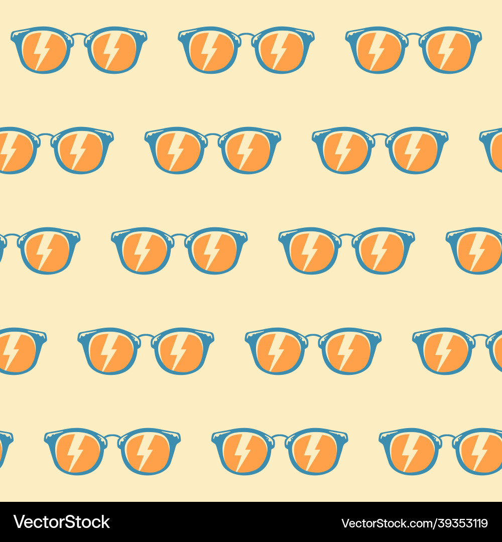 Seamless pattern background sunglasses with color Vector Image