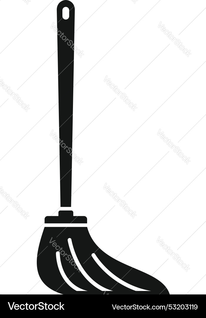 Simple mop with wooden handle icon representing Simple mop with wooden handle icon representing vector image