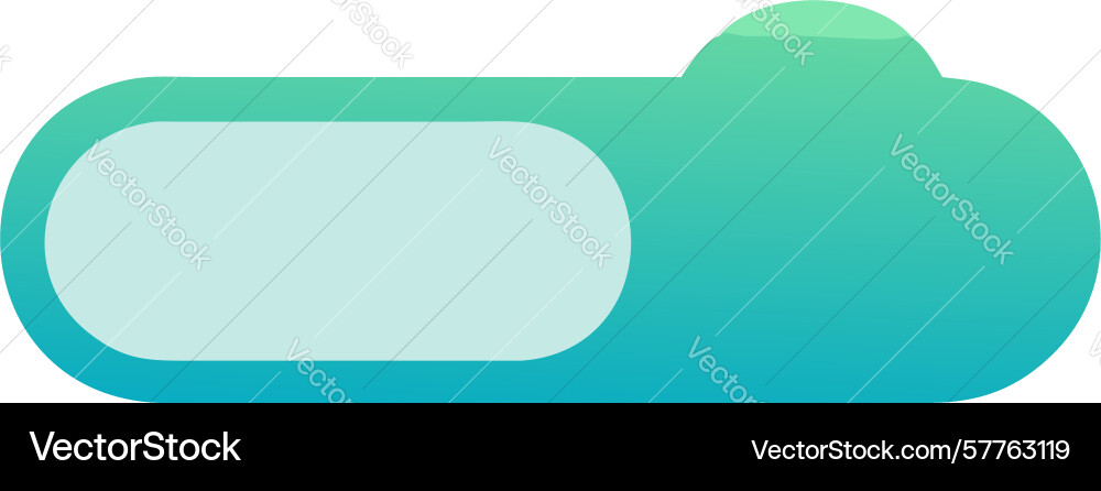 Smooth green slider button ui element design vector image
