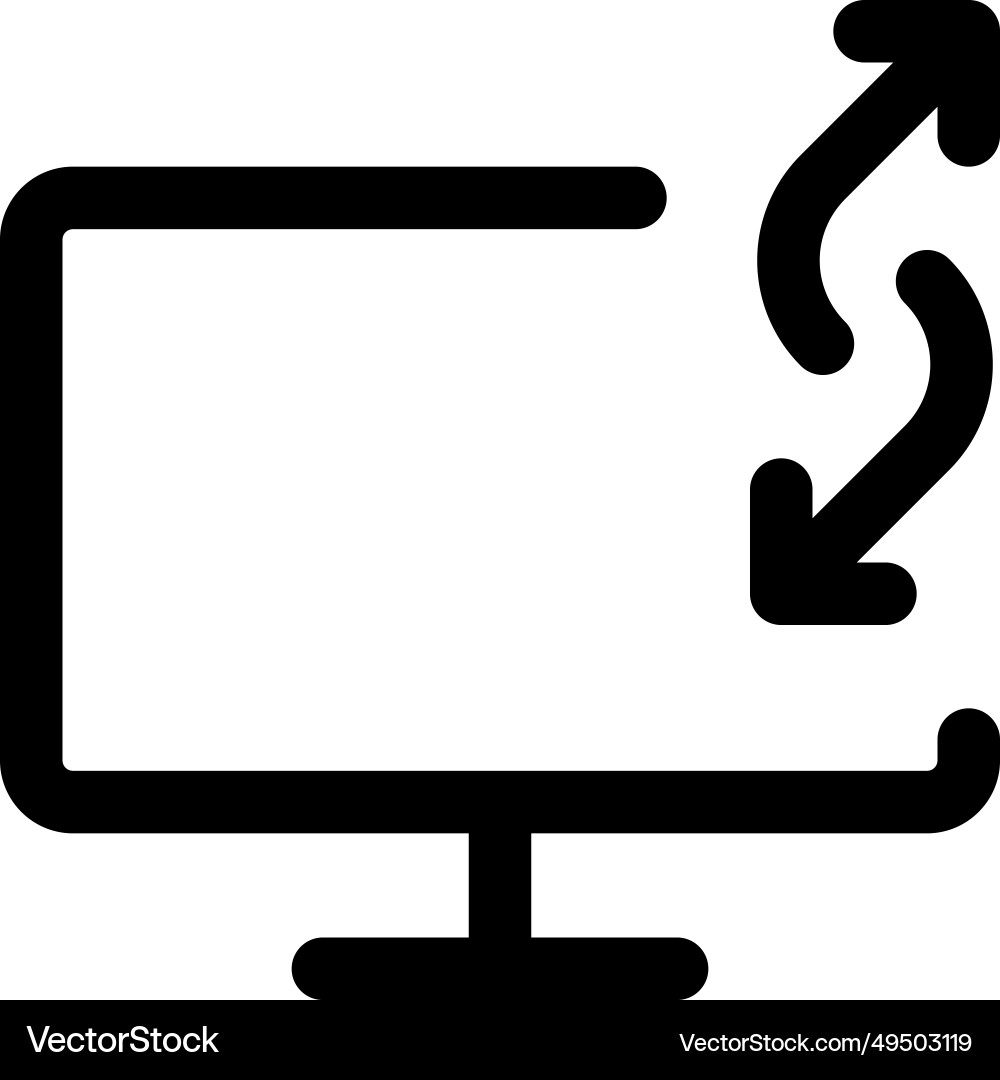 Verwendung eines Desktop-Computers zur Übertragung von Daten vektorbild