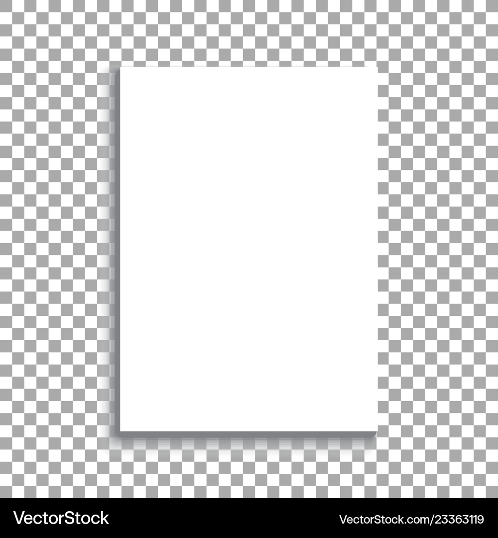 White sheet of paper format a4 with shadows Vector Image