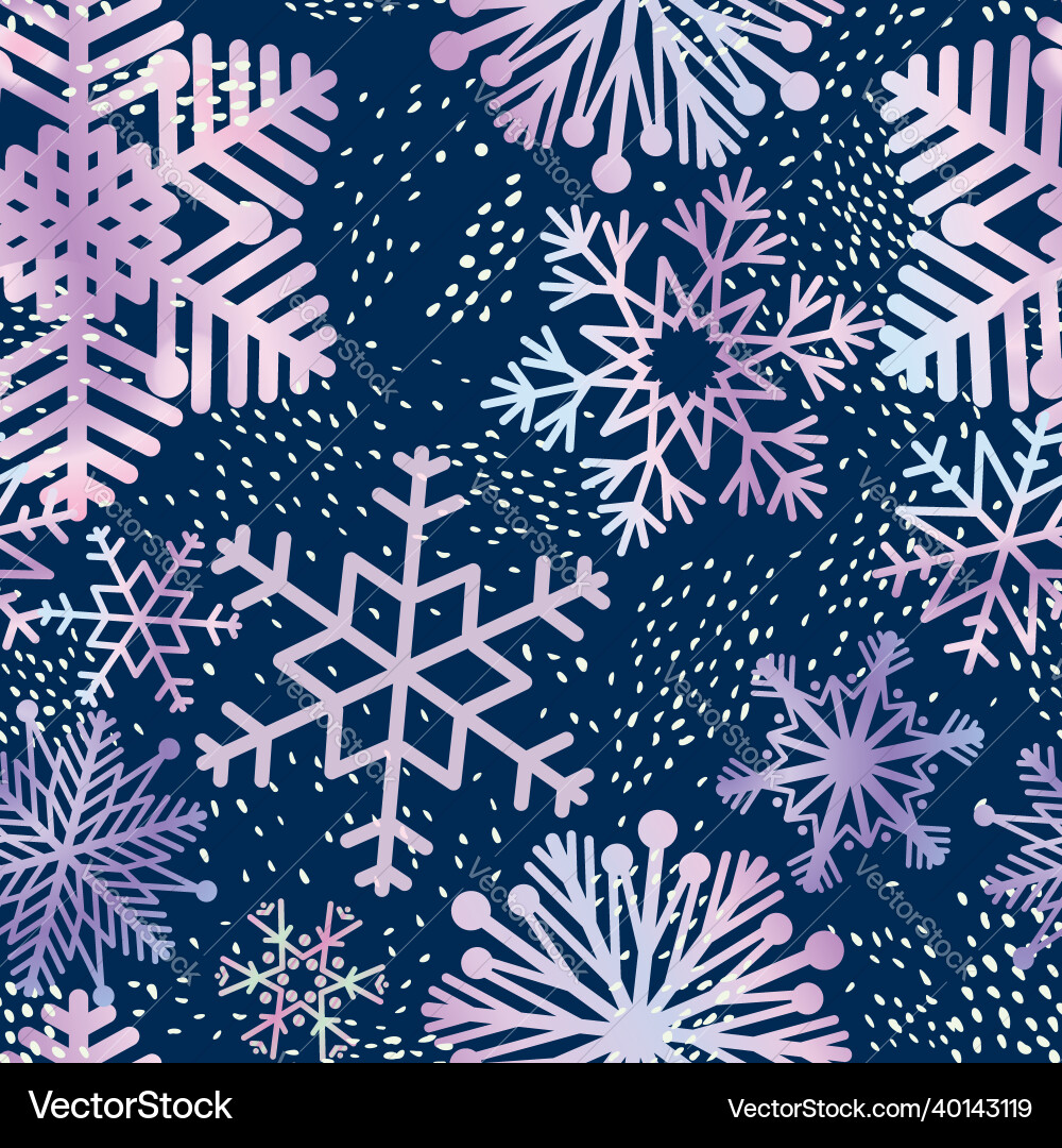 Winter Snowflake Abstract Pattern vector image