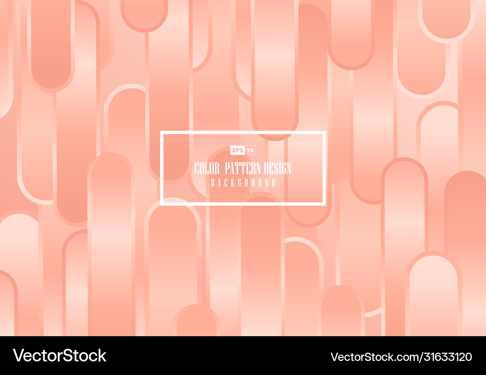 Abstract living coral color line pattern vector image