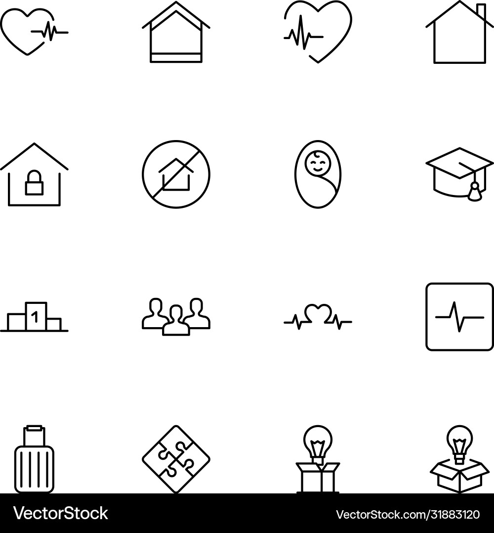 Core values icon set vector image