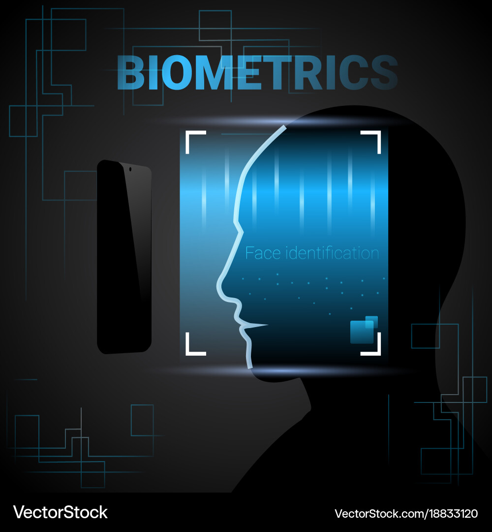 Face Recognition Security System vector image