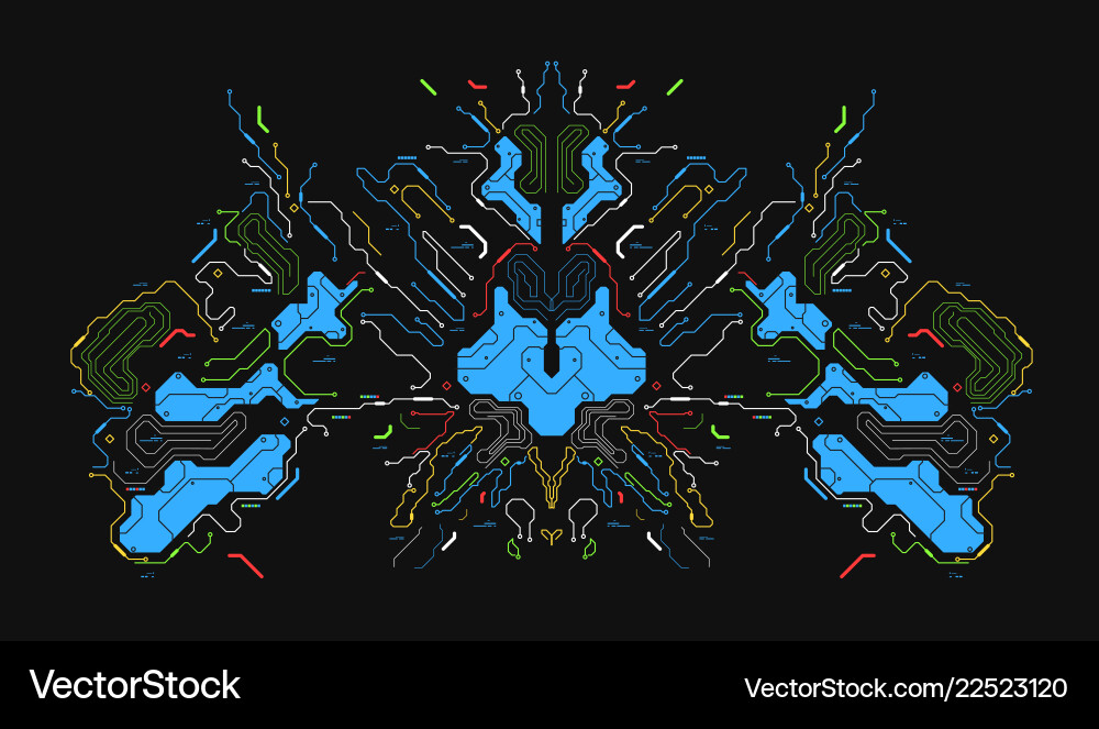 Futuristic Network Interface Vector Image