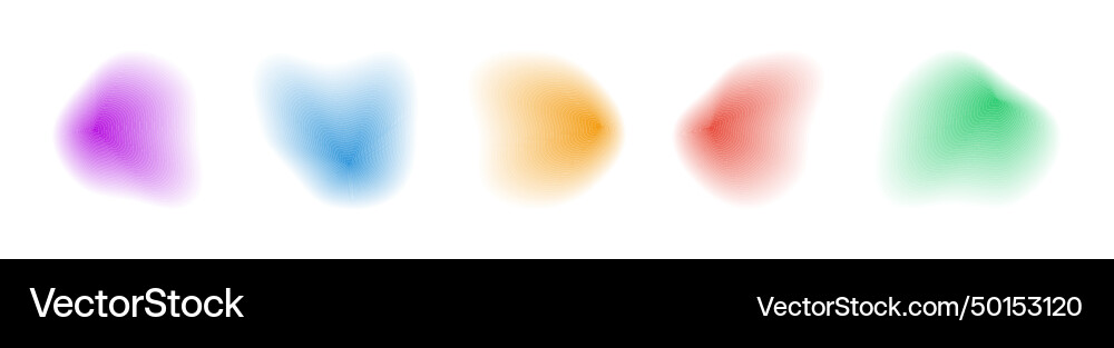 Gradient blur blob shapes Gradient blur blob shapes vector image