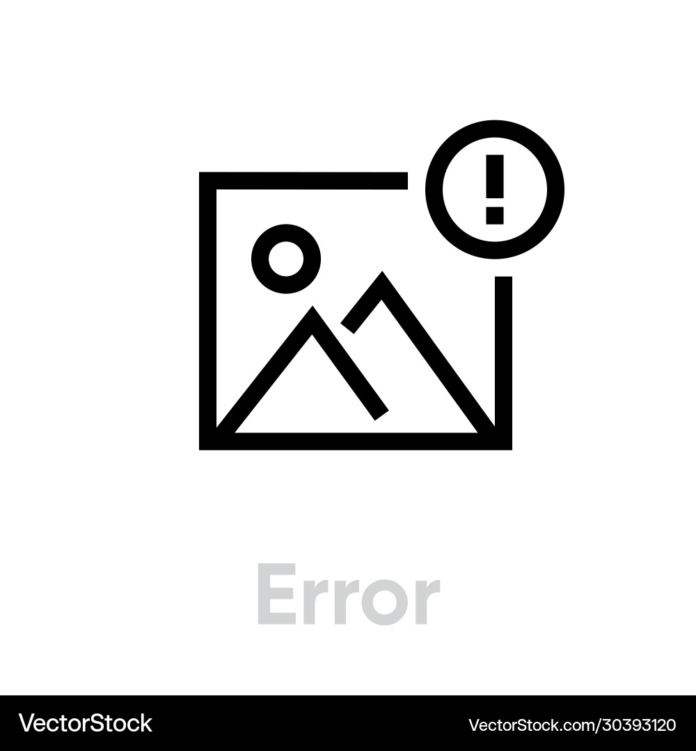 Image error icon editable outline vector image