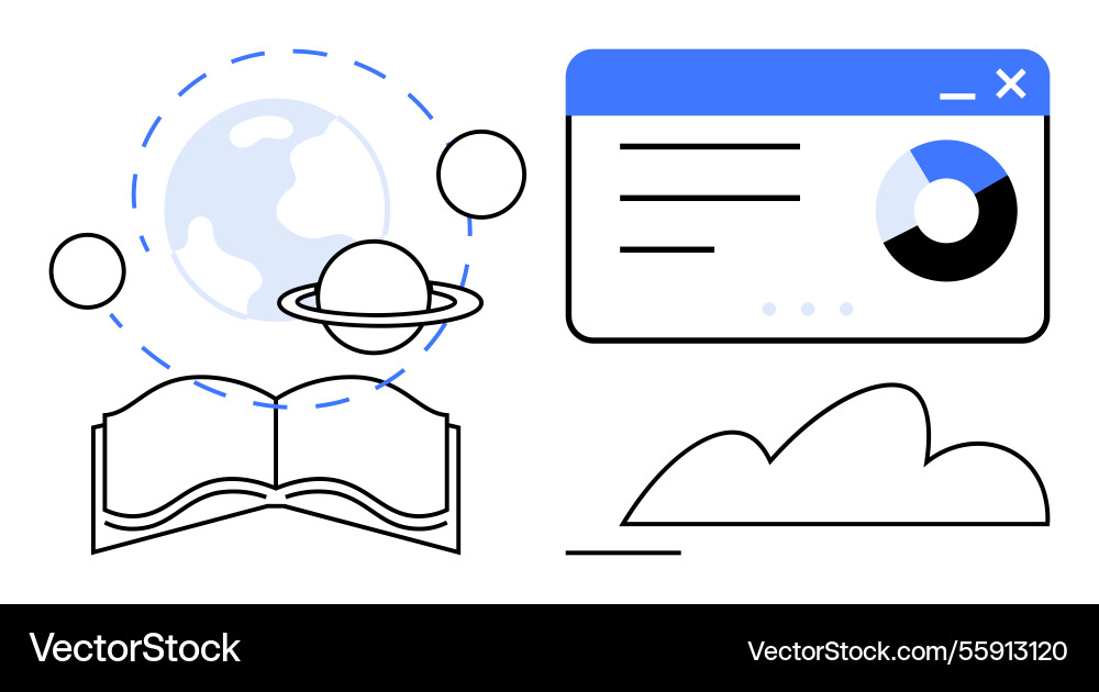 Interactive learning with space exploration Interactive learning with space exploration vector image