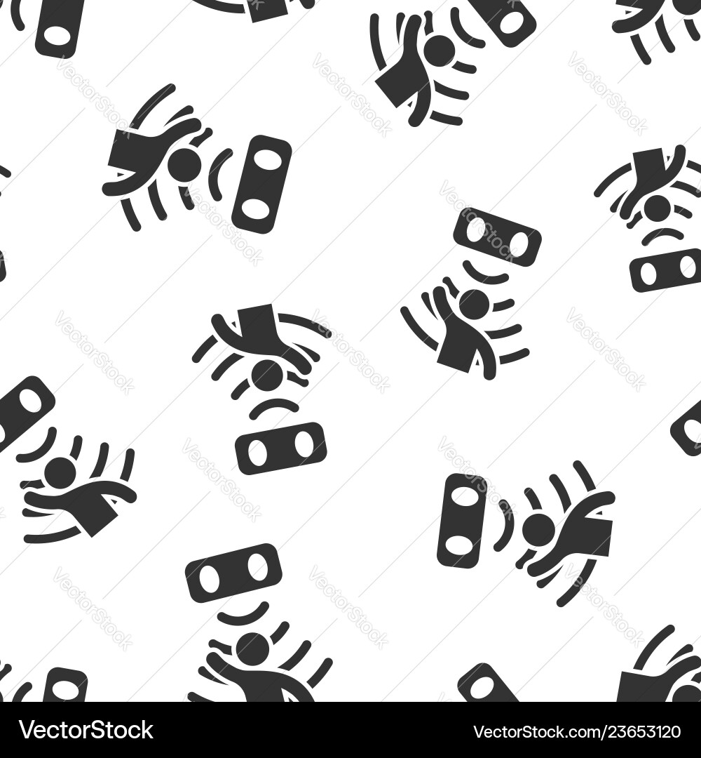 Motion sensor icon seamless pattern background Motion sensor icon seamless pattern background vector image