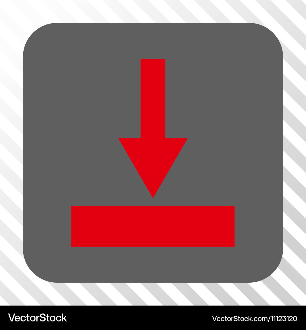 Move bottom rounded square button Vector Image