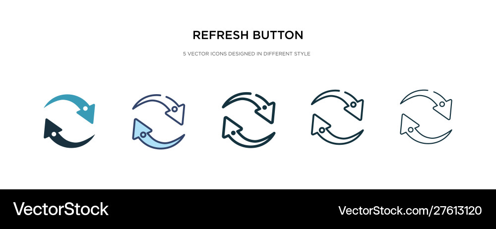 Refresh-Button-Symbol in verschiedenen Stil zwei Refresh-Button-Symbol in verschiedenen Stil zwei vektorbild