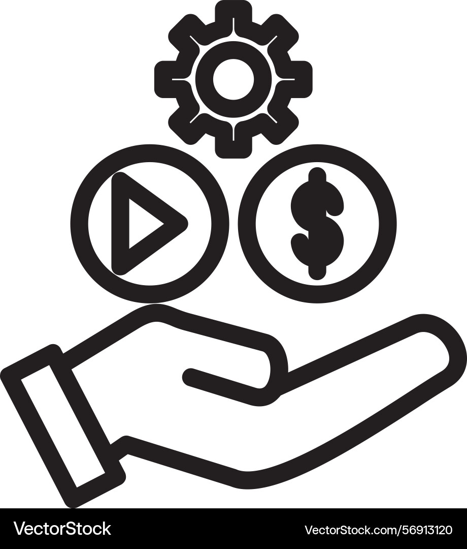 Resource linear style icon design vector image