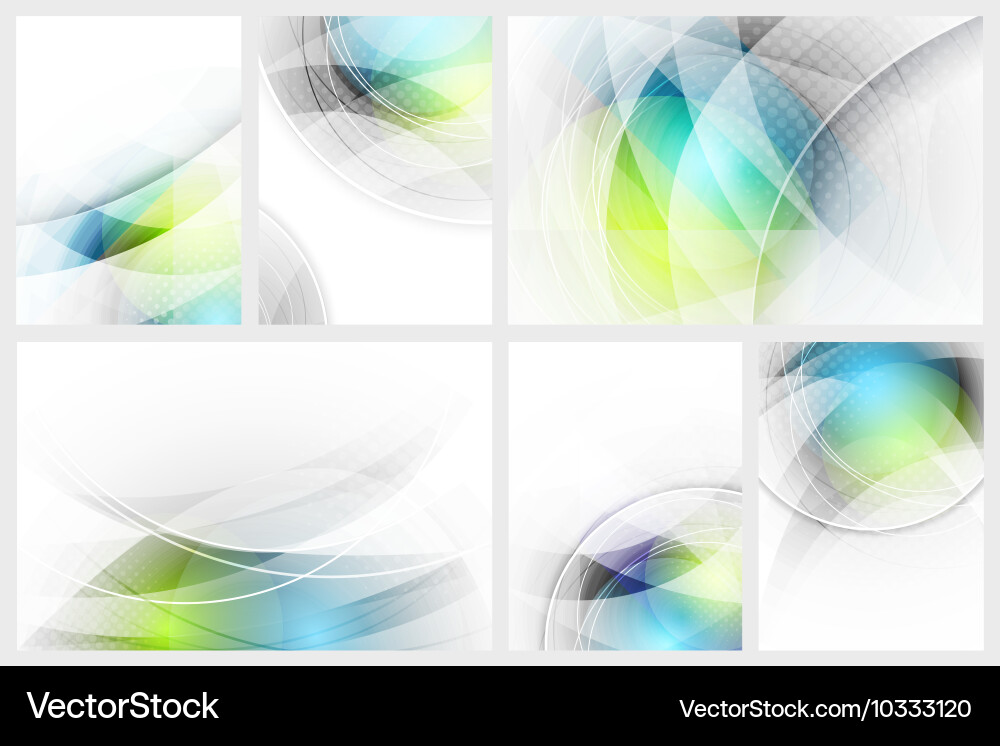 Set abstract glowing background with space vector image