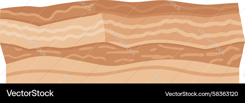 Soil Layer Cross-Section Vector Image