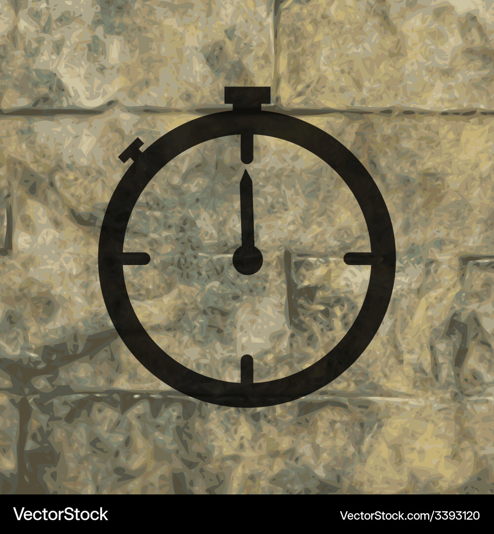 Timer icon symbol flat modern web design with long vector image