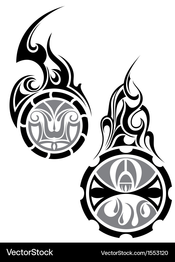 Tribal Swirl Tattoo vector image