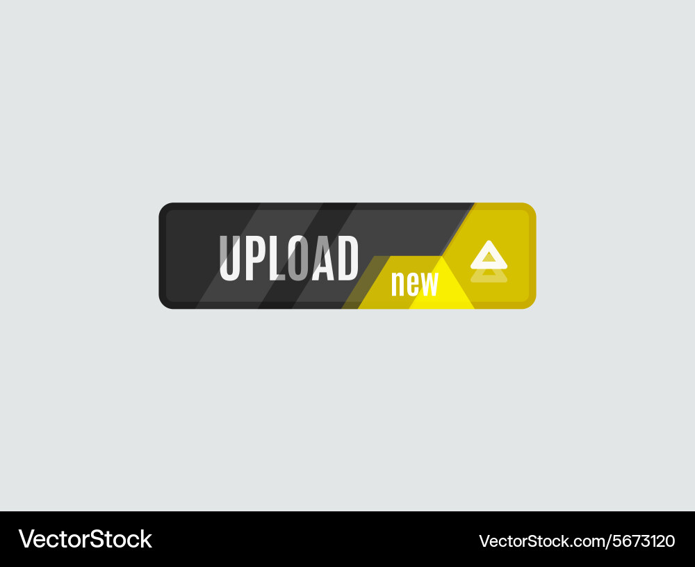 Upload button futuristic hi-tech ui design Vector Image