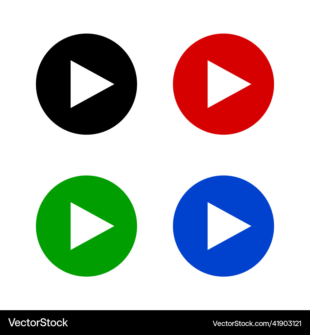 A set of icons for the play button A set of icons for the play button vector image
