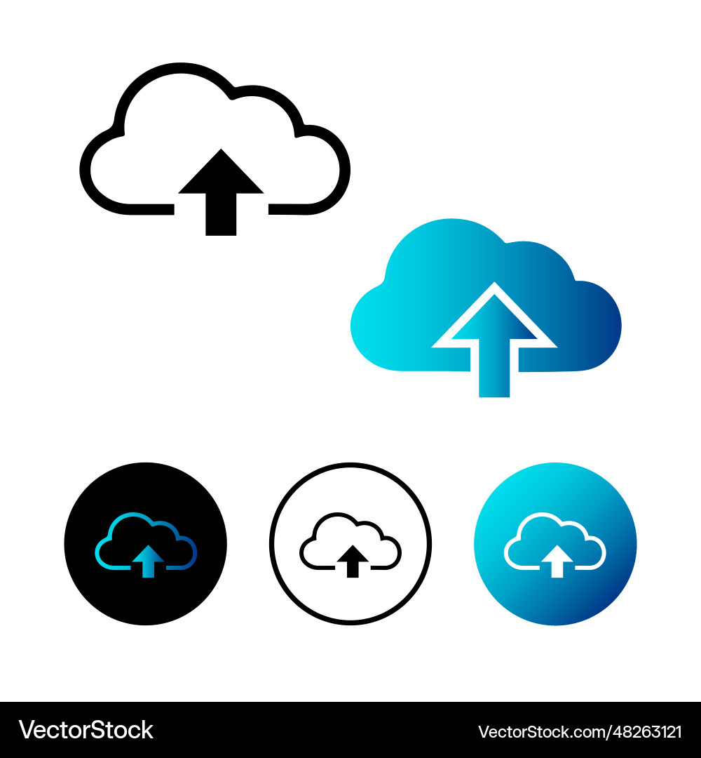 Abstract cloud data upload icon Abstract cloud data upload icon vector image