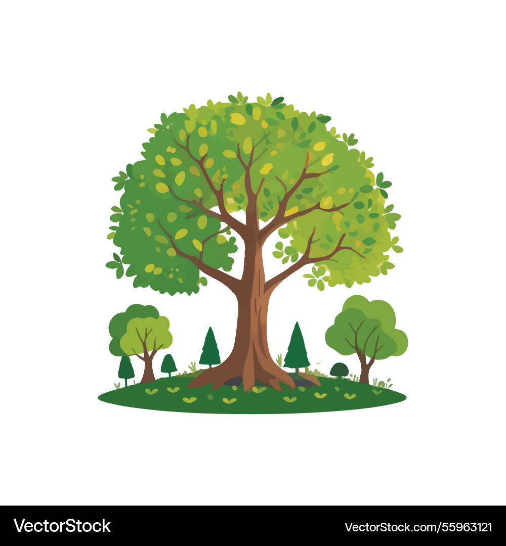 Ai-generated a large tree Vector Image