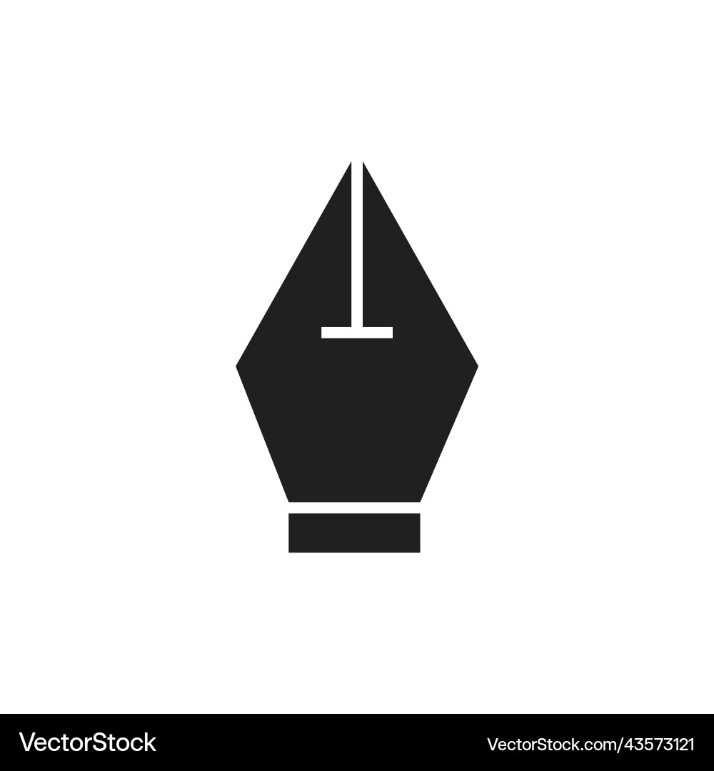 Black fountain pen icon on white background Black fountain pen icon on white background vector image