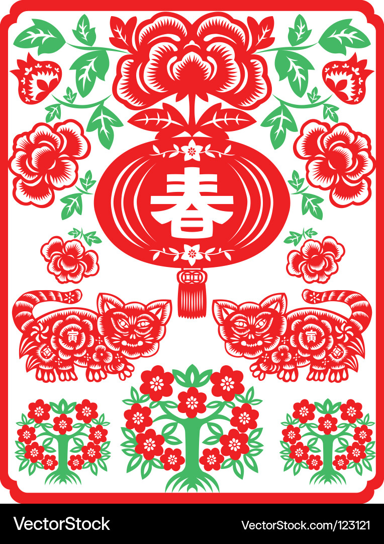 Chinese new year tiger vector image