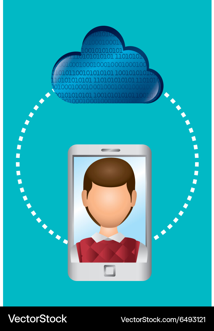 Cloud computing and hosting vector image