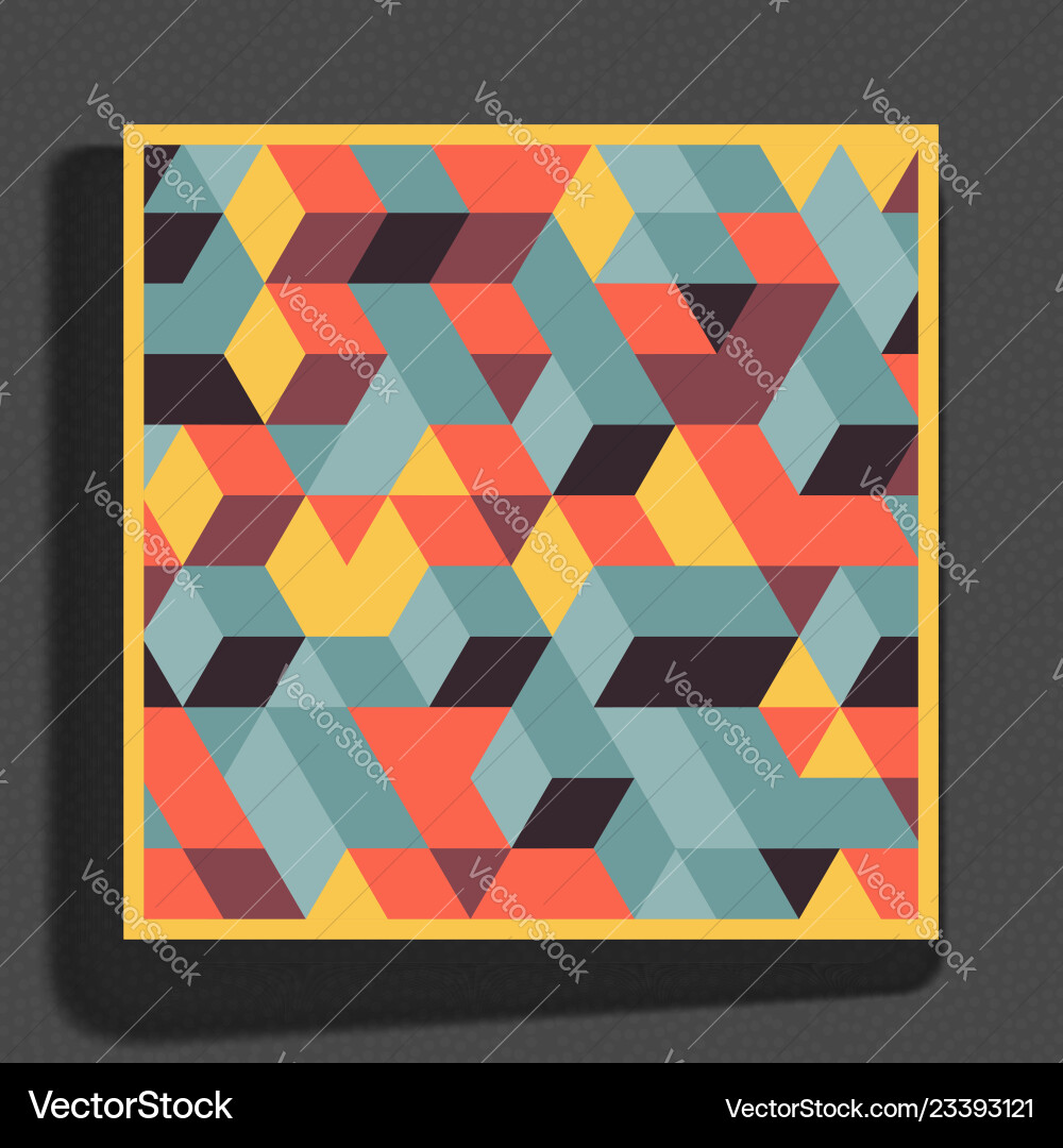 Cover design template 3d blocks structure Cover design template 3d blocks structure vector image