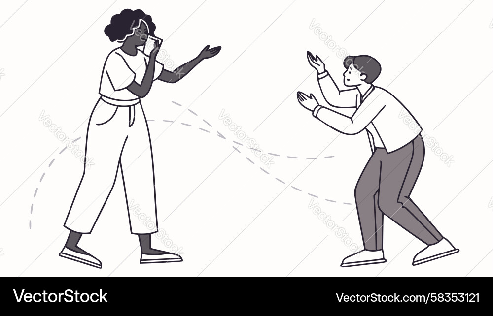 Digital Interaction User Interface Vector Image