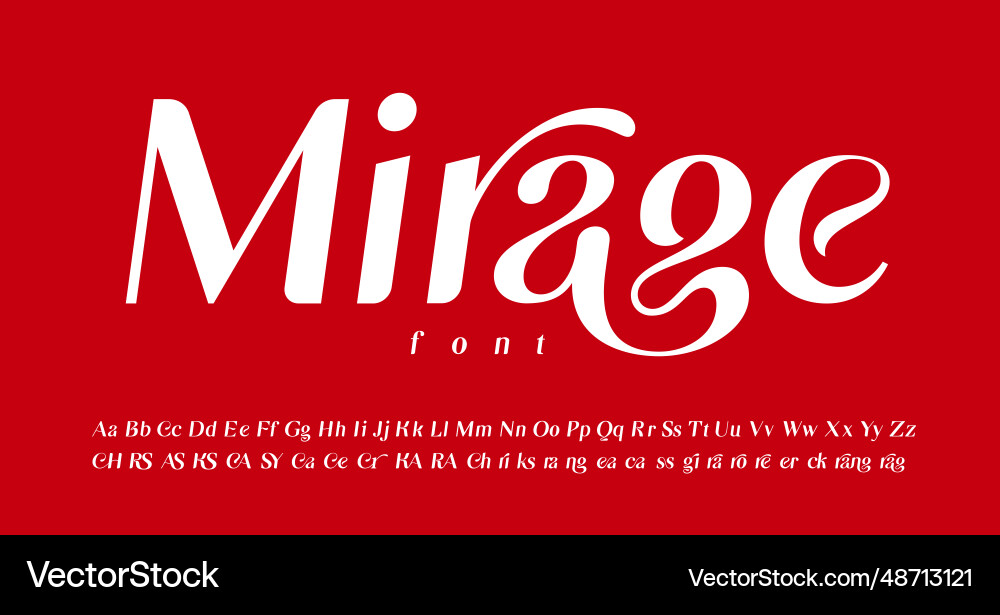 Elegant Modern Sans Serif Font Royalty Free Vector Image