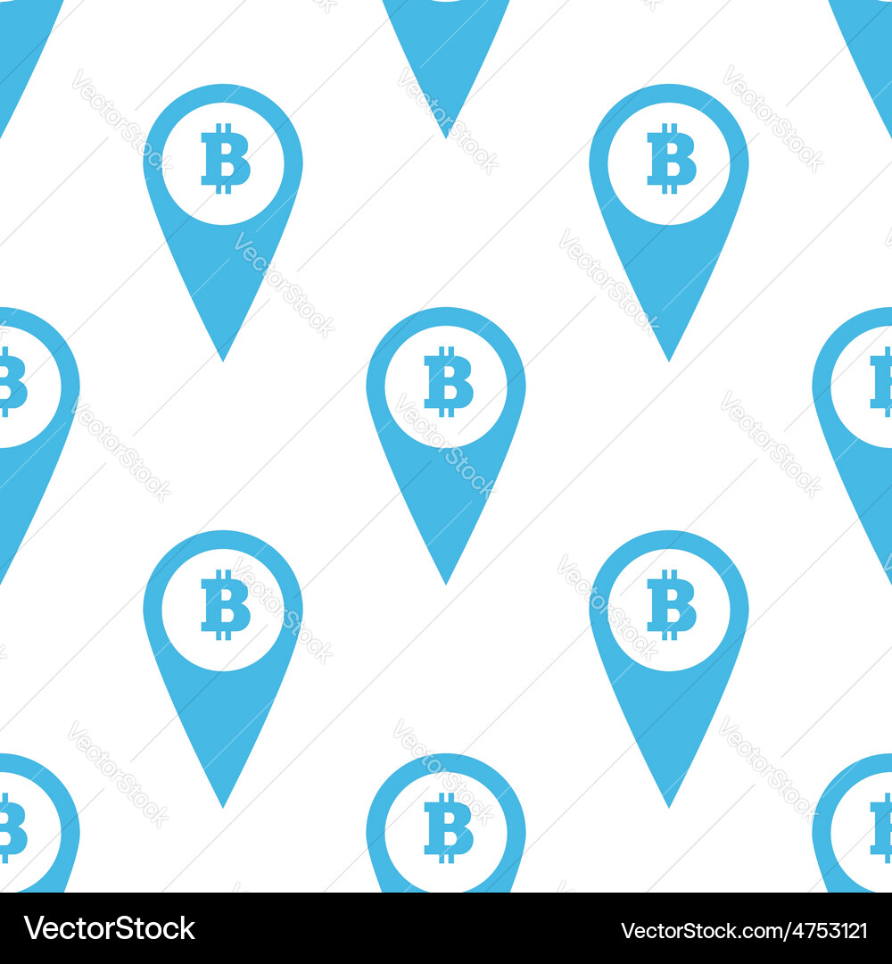 Flat bitcoin pointer pattern vector image