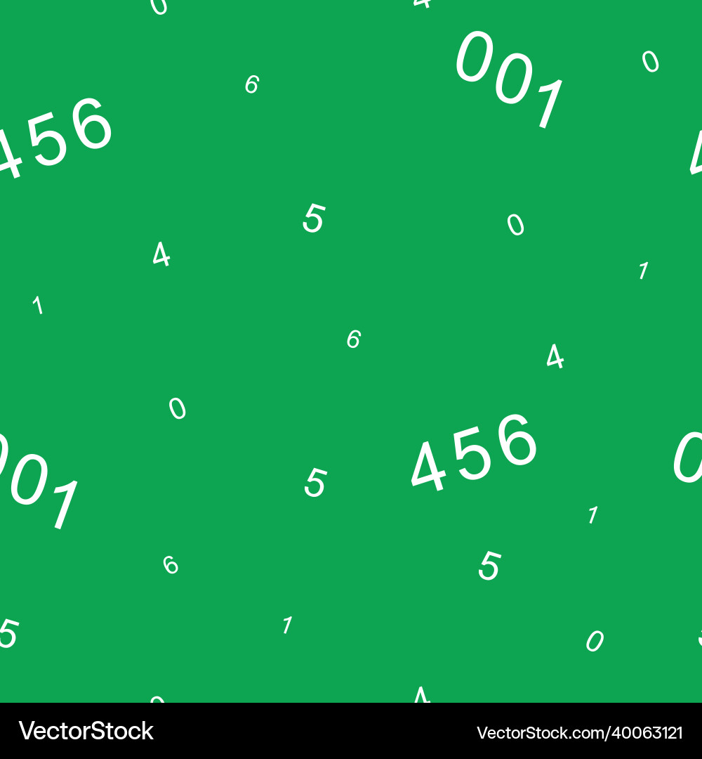 Seamless abstract pattern the numbers vector image