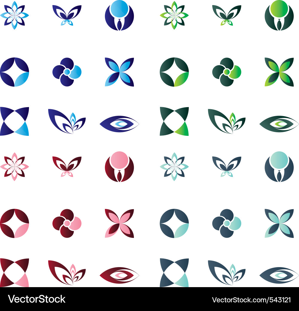 Set of design elements vector image