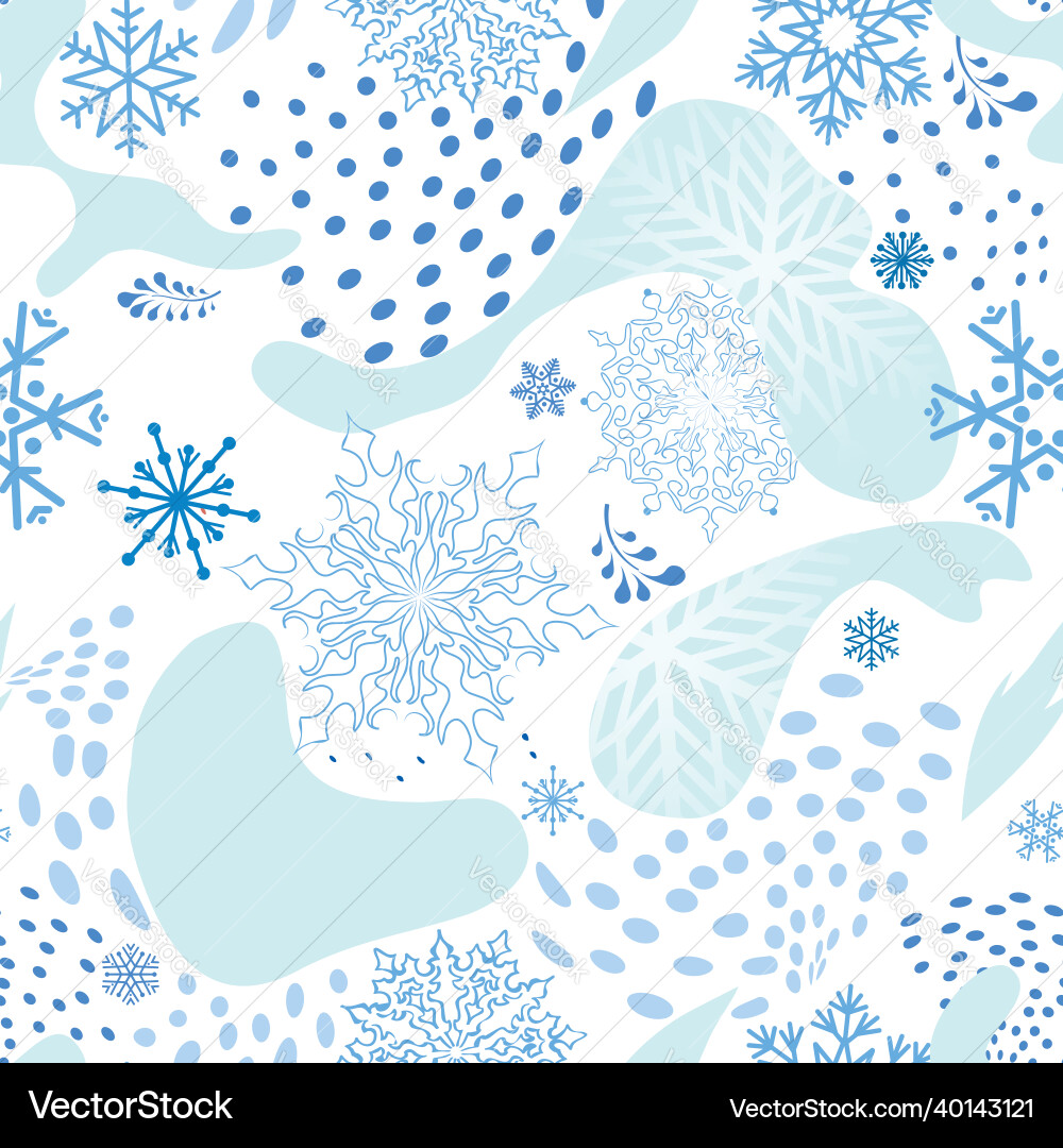 Winter Snowflake Abstract Pattern vector image