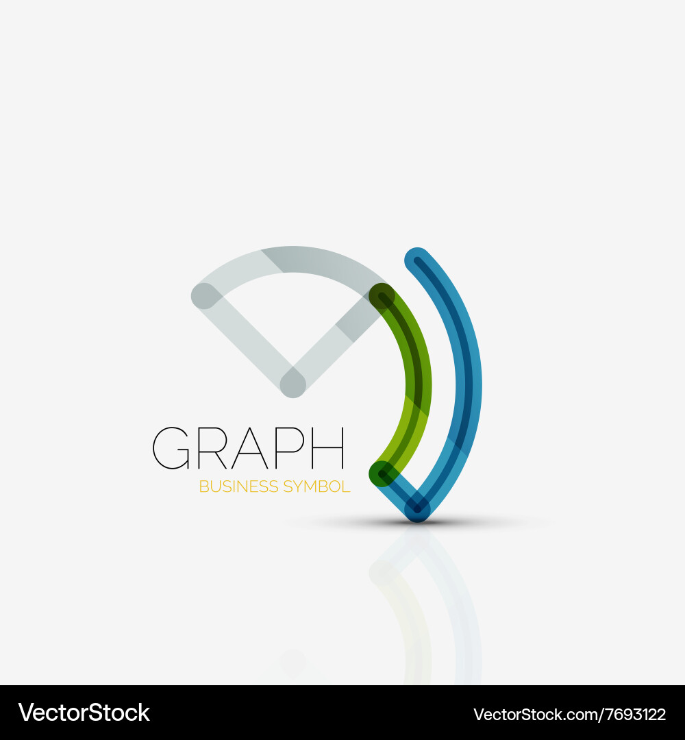 Abstract logo idea linear chart or graph Vector Image