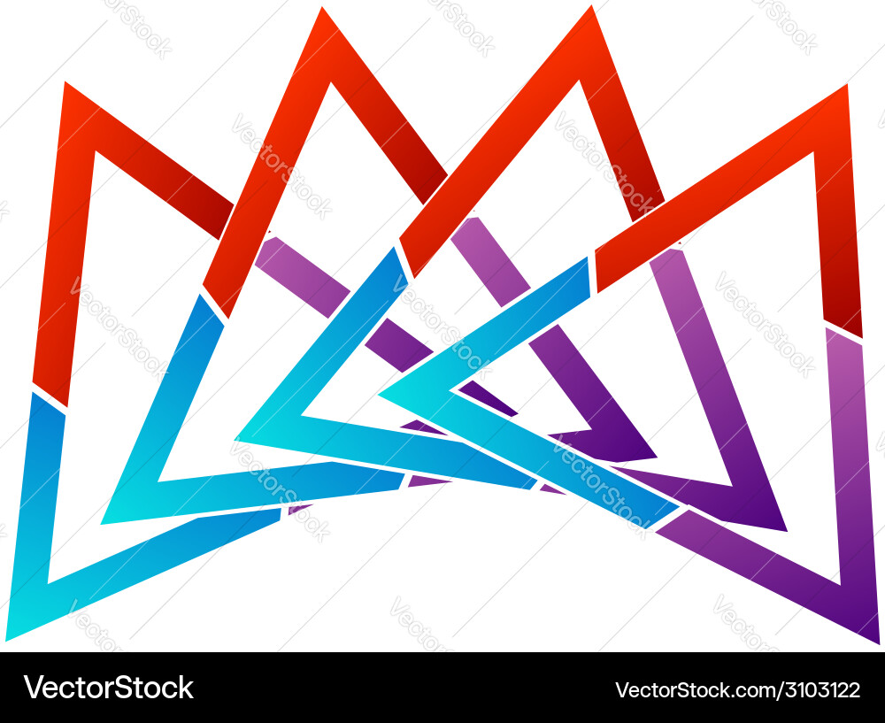 Abstract triangular colorful logo Vector Image