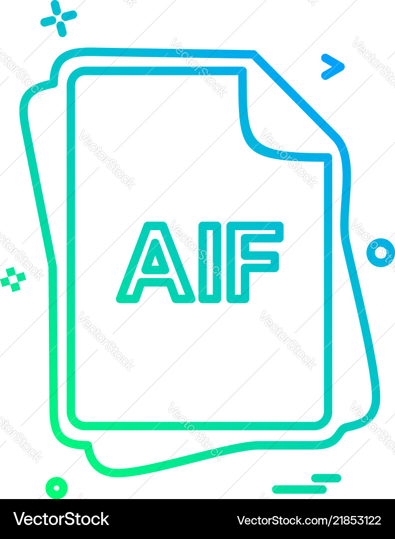 AIF File Type Icon vector image