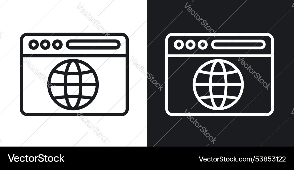 Browser icon set Browser icon set vector image