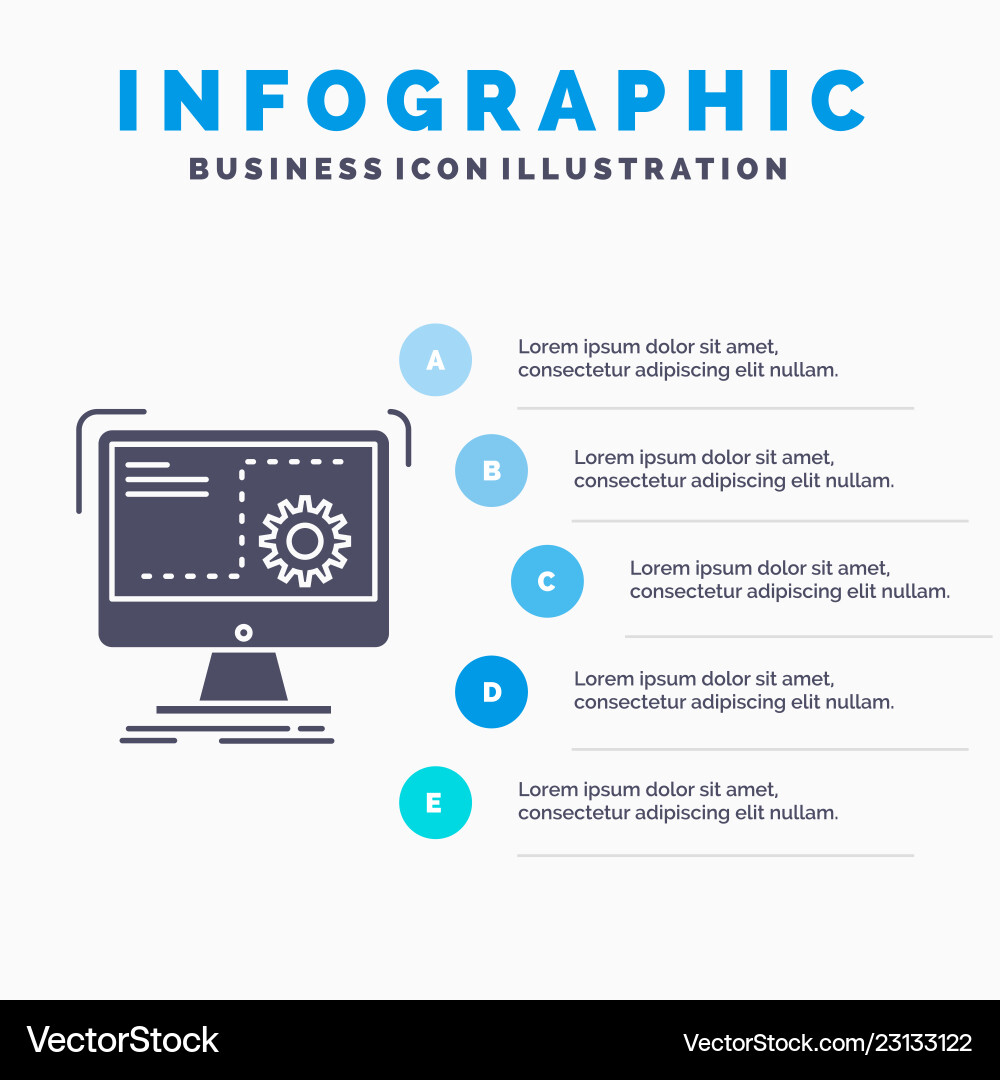 Command computer function process progress Command computer function process progress vector image