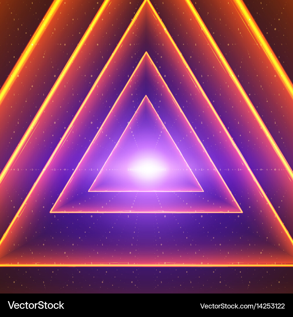 Data flow visualization triangle vector image