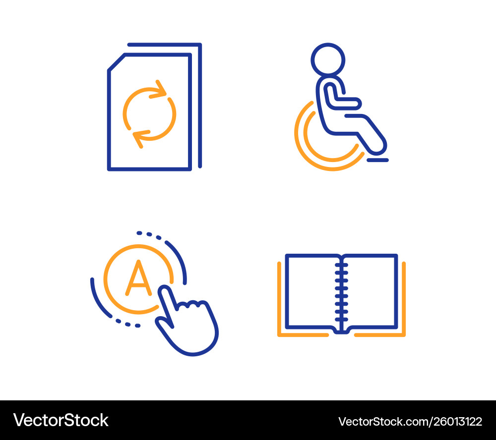 Deaktiviertes Update-Dokument und ab Test-Symbole Set Deaktiviertes Update-Dokument und ab Test-Symbole Set vektorbild